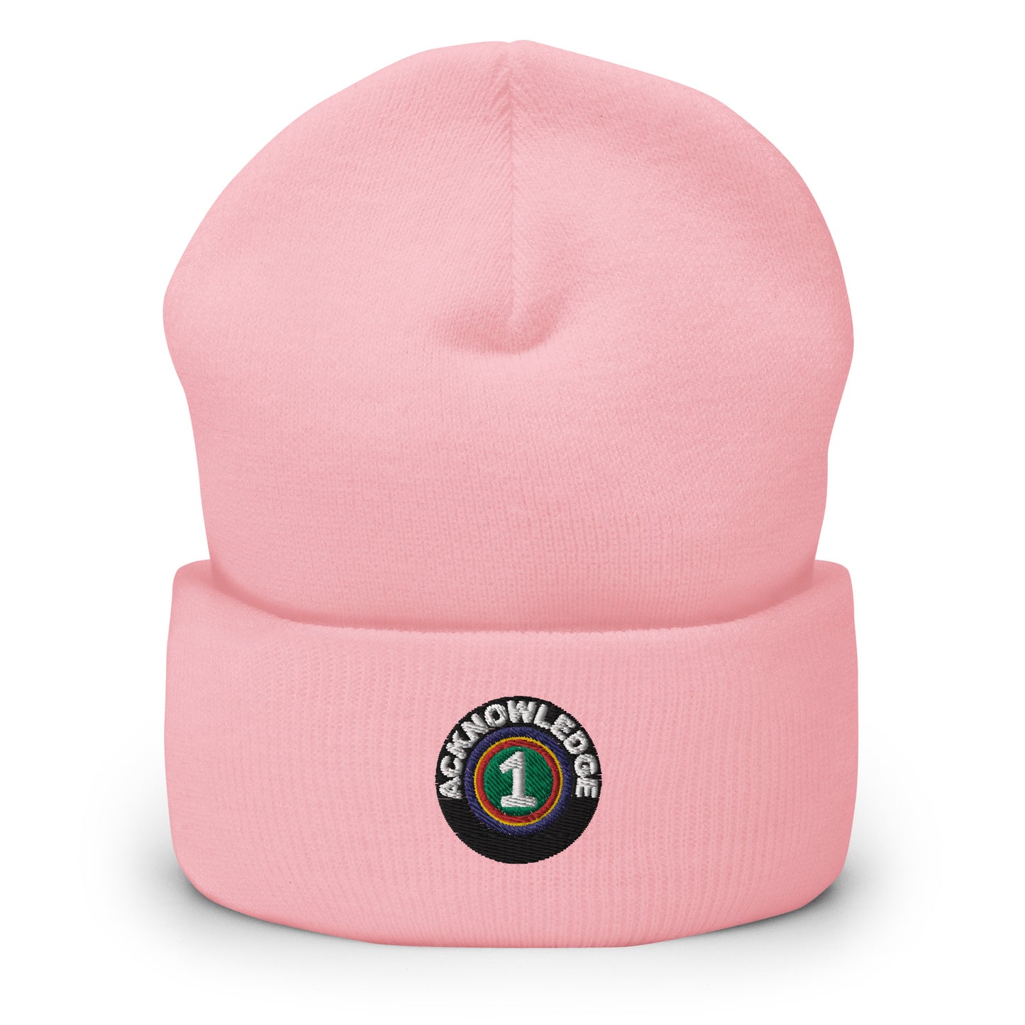 Acknowledge Embroidery One Cuffed Beanie