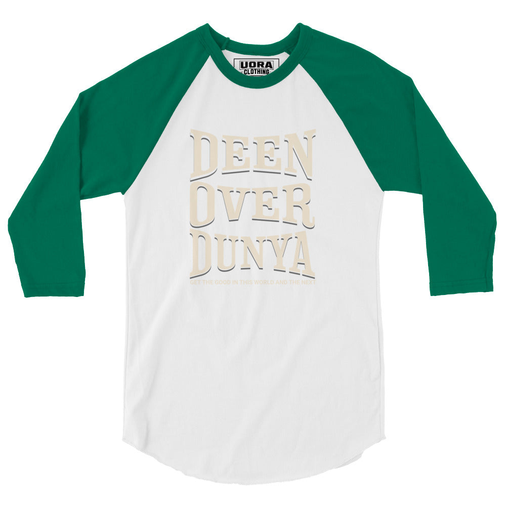 Deen Over Dunya 3/4 sleeve raglan shirt