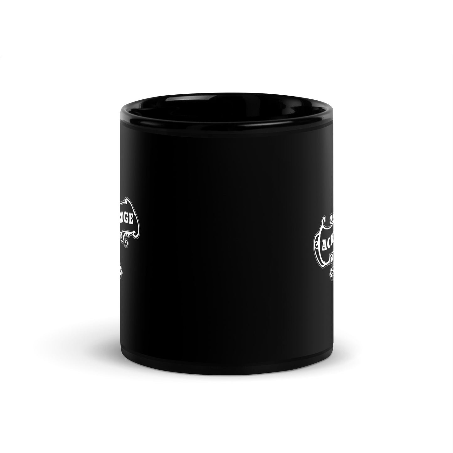 Acknowledge One Black Glossy Mug