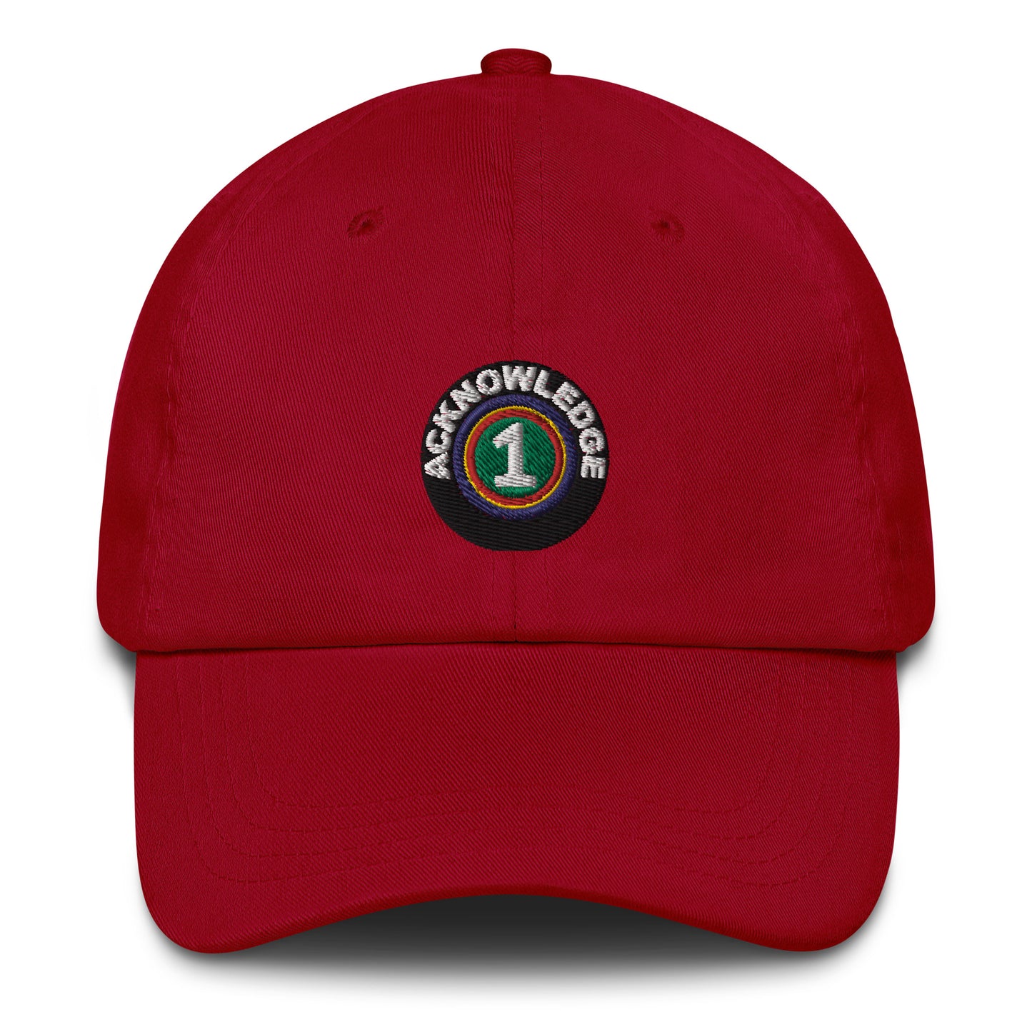 Acknowledge Embroidery One Dad hat