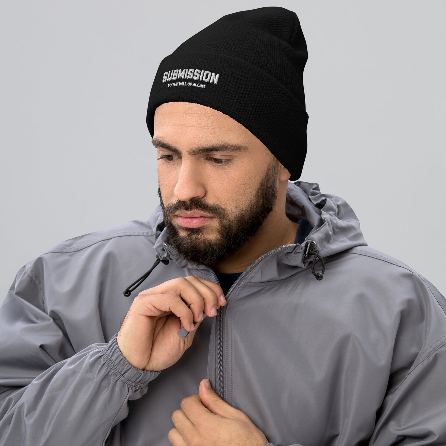 Submission Embroidery Cuffed Beanie