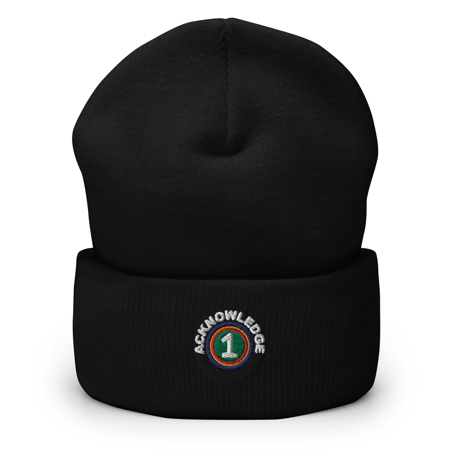 Acknowledge Embroidery One Cuffed Beanie