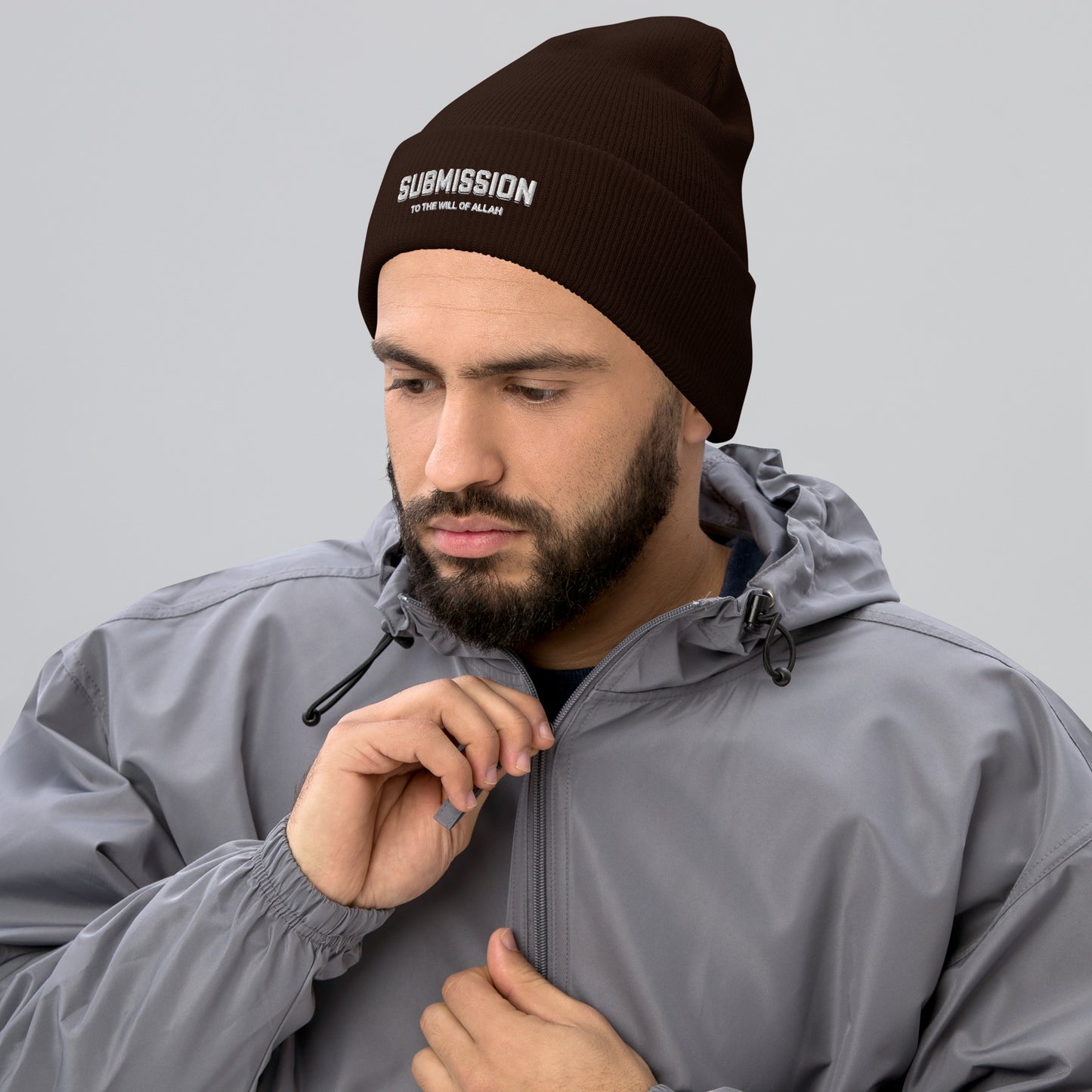 Submission Embroidery Cuffed Beanie