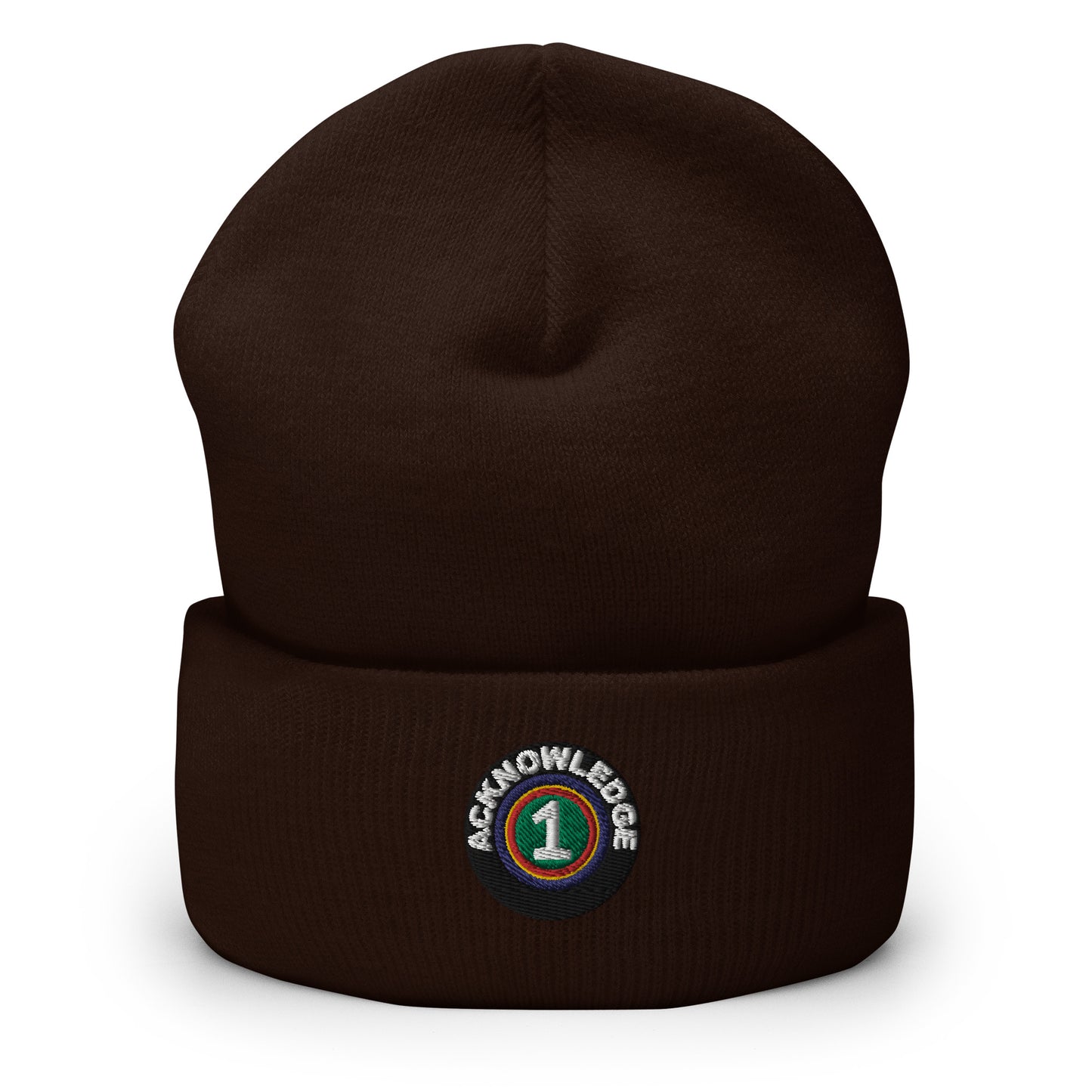 Acknowledge Embroidery One Cuffed Beanie