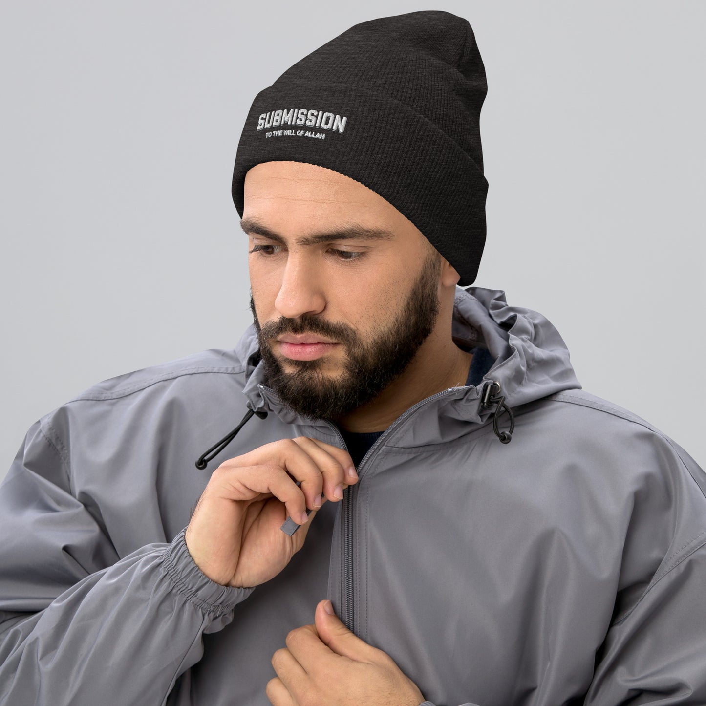 Submission Embroidery Cuffed Beanie