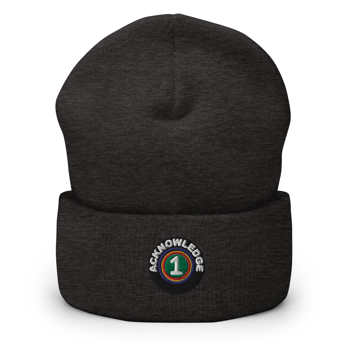 Acknowledge Embroidery One Cuffed Beanie