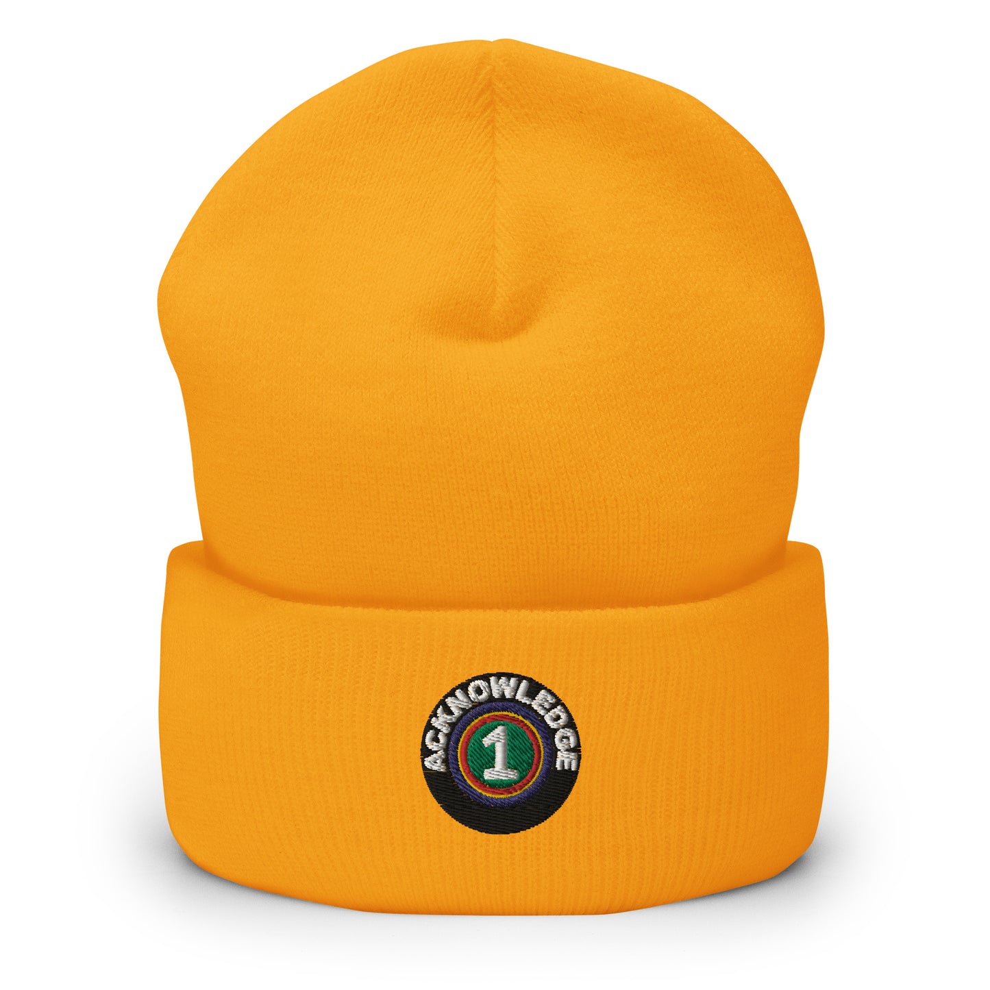 Acknowledge Embroidery One Cuffed Beanie