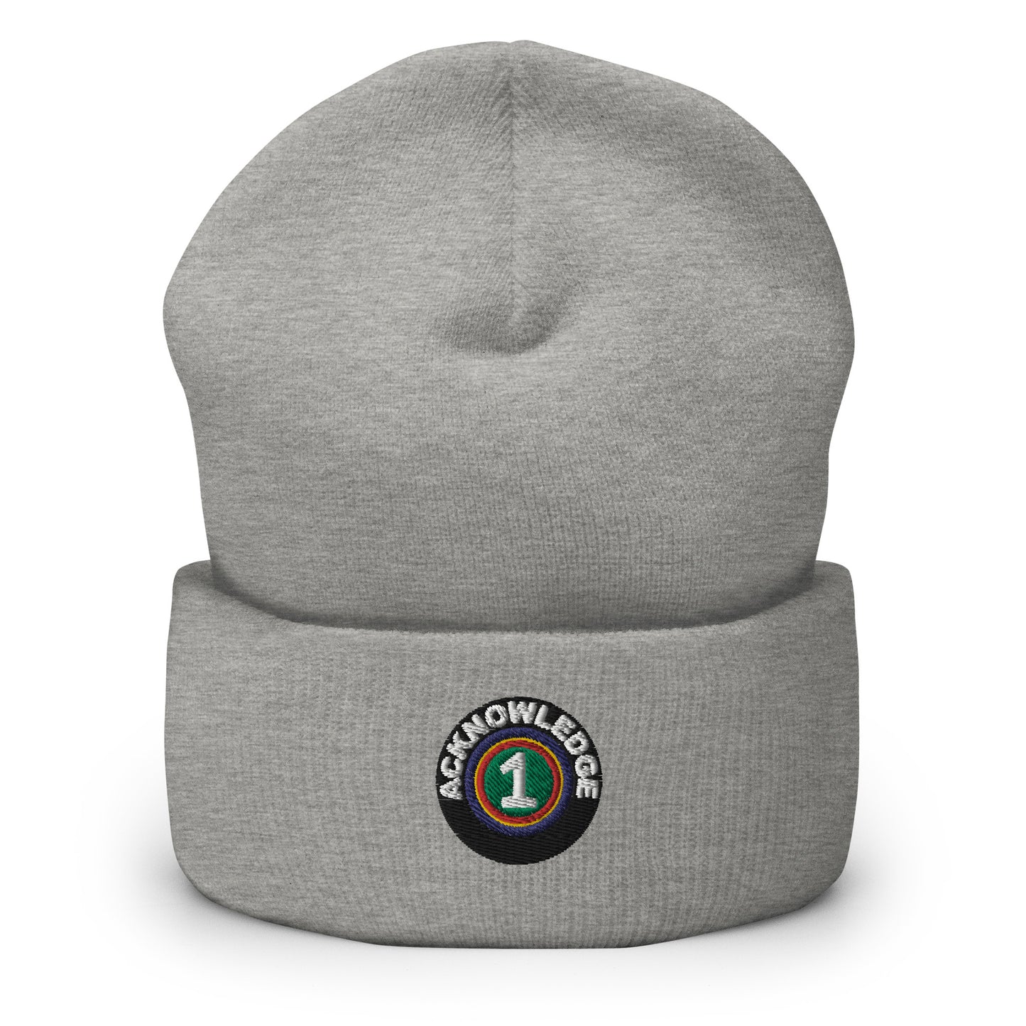 Acknowledge Embroidery One Cuffed Beanie