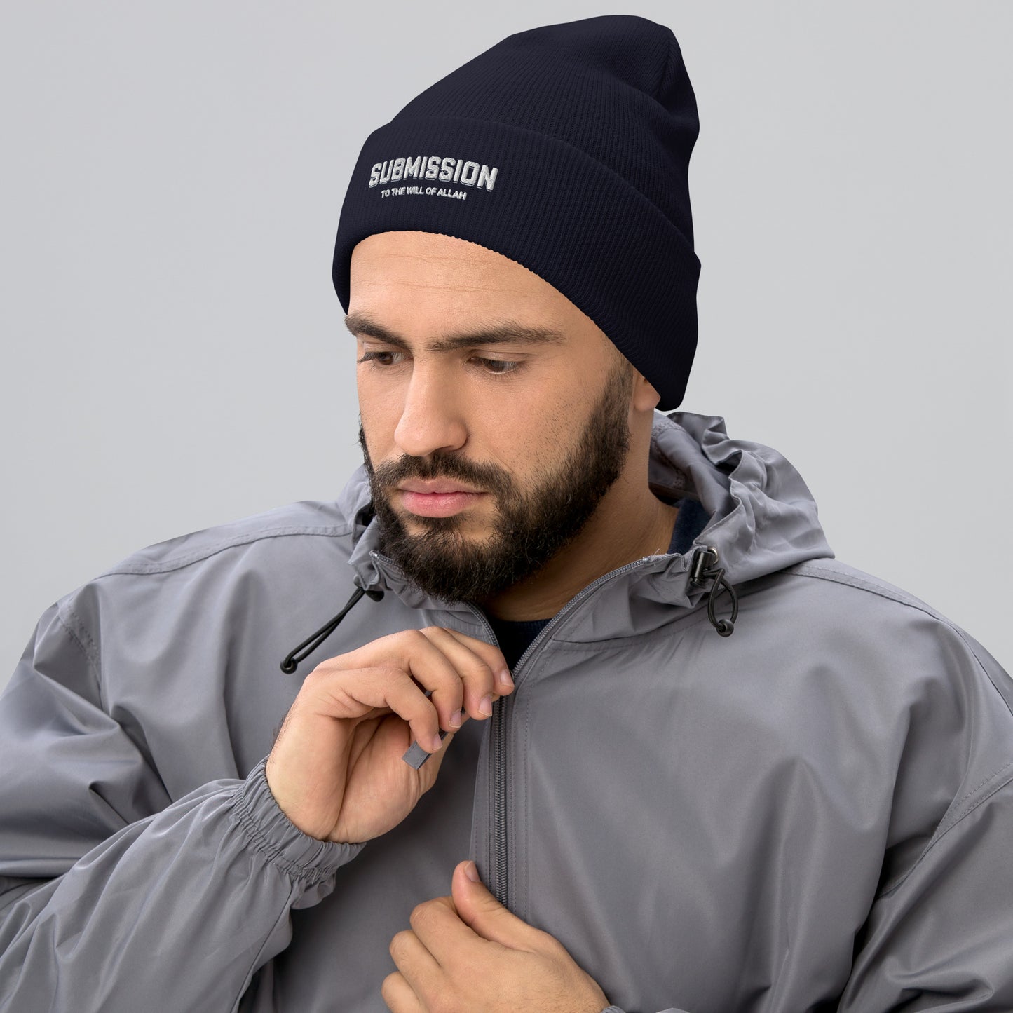 Submission Embroidery Cuffed Beanie