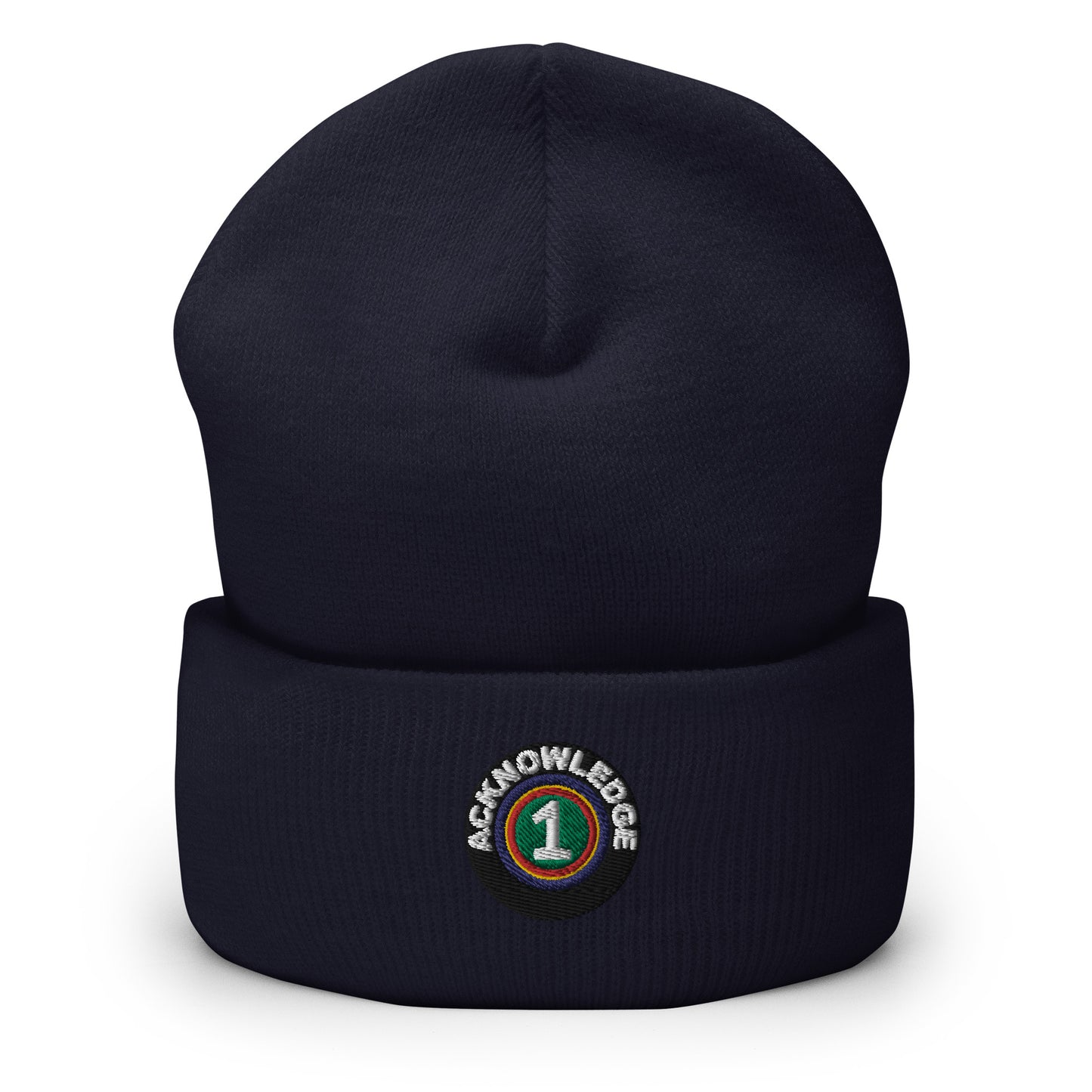 Acknowledge Embroidery One Cuffed Beanie
