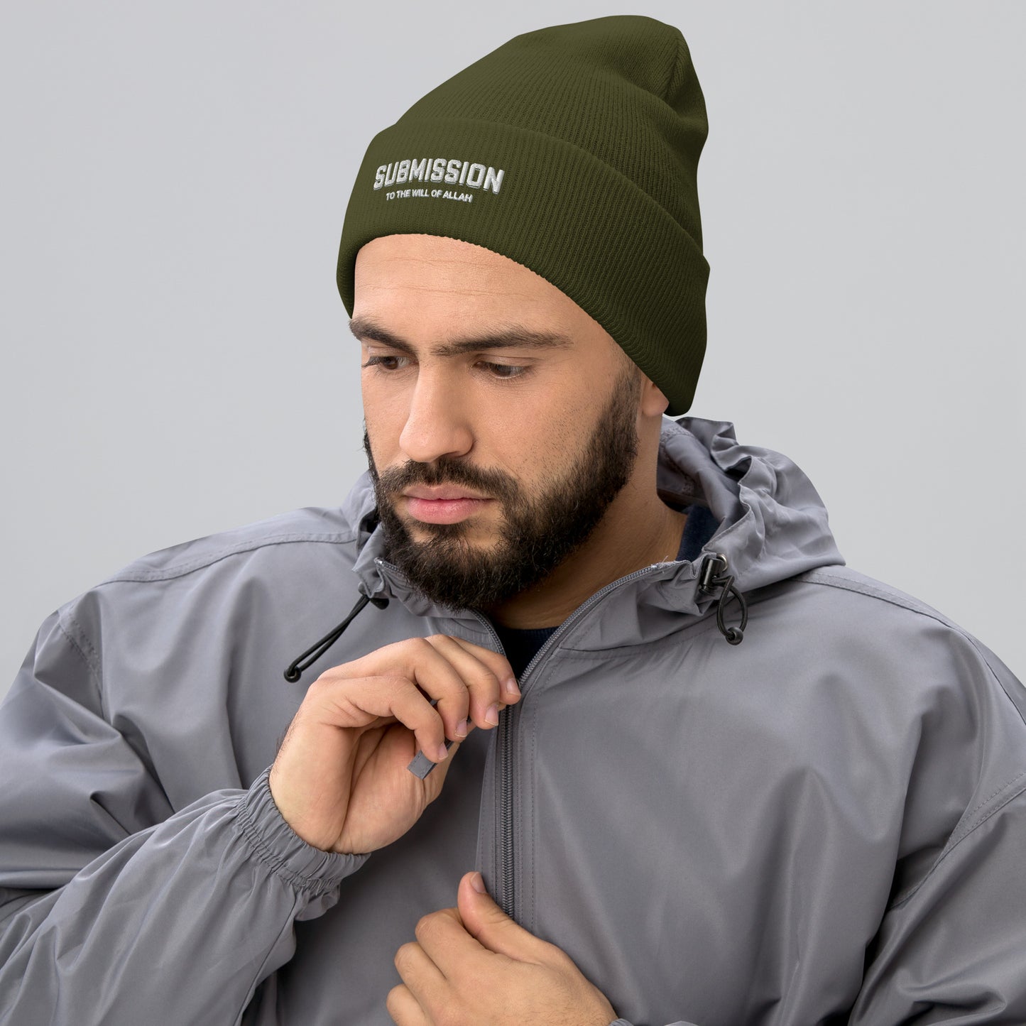 Submission Embroidery Cuffed Beanie
