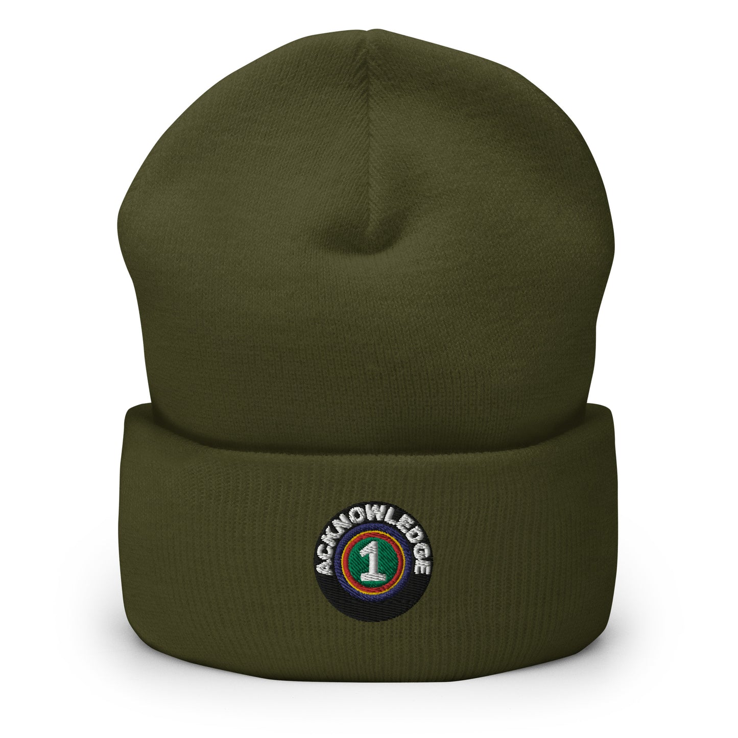 Acknowledge Embroidery One Cuffed Beanie