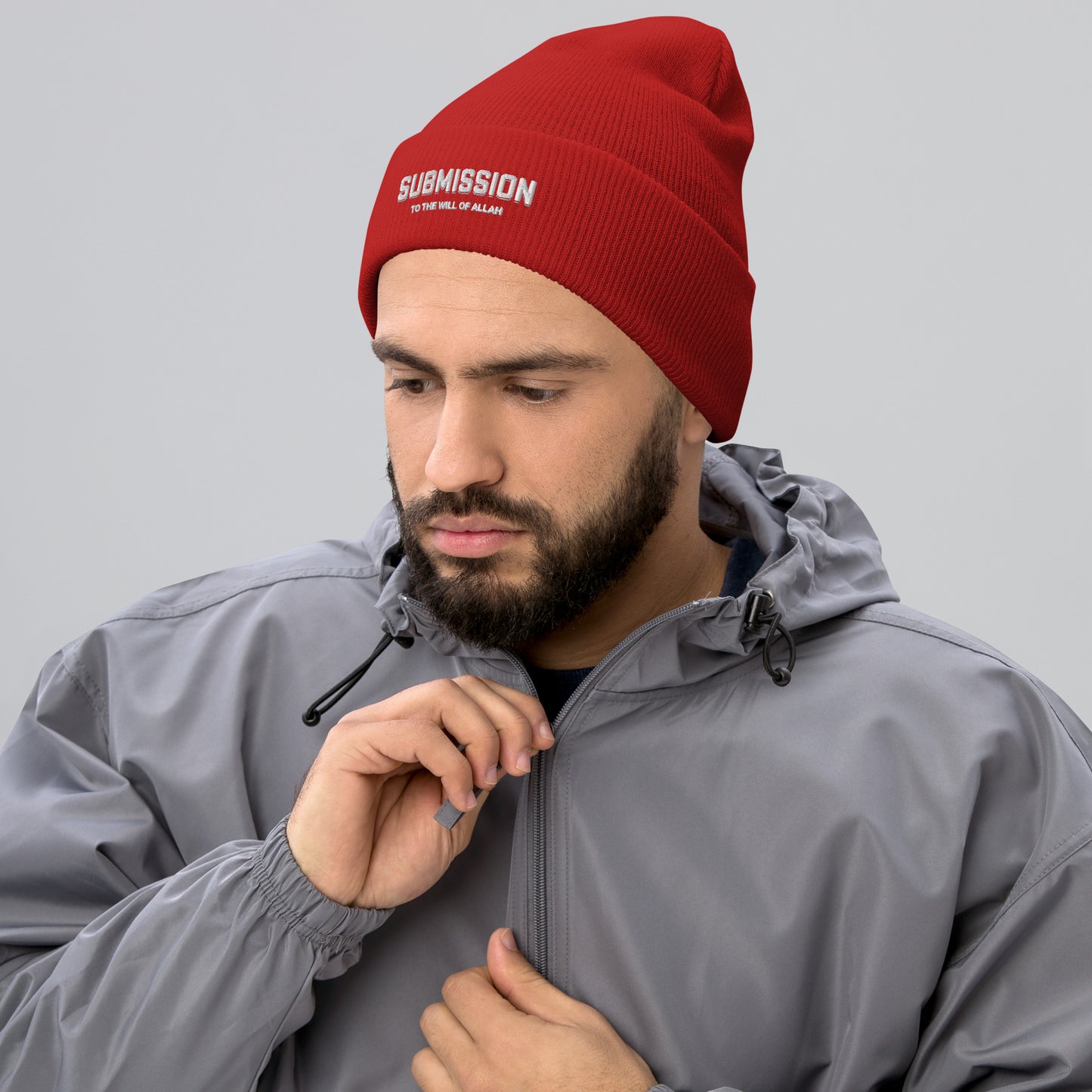 Submission Embroidery Cuffed Beanie