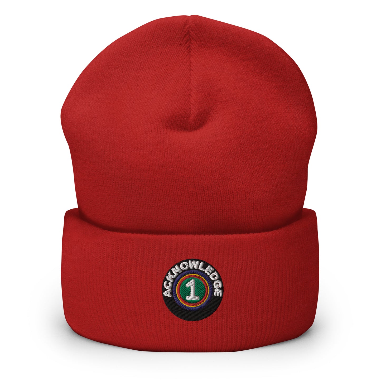 Acknowledge Embroidery One Cuffed Beanie