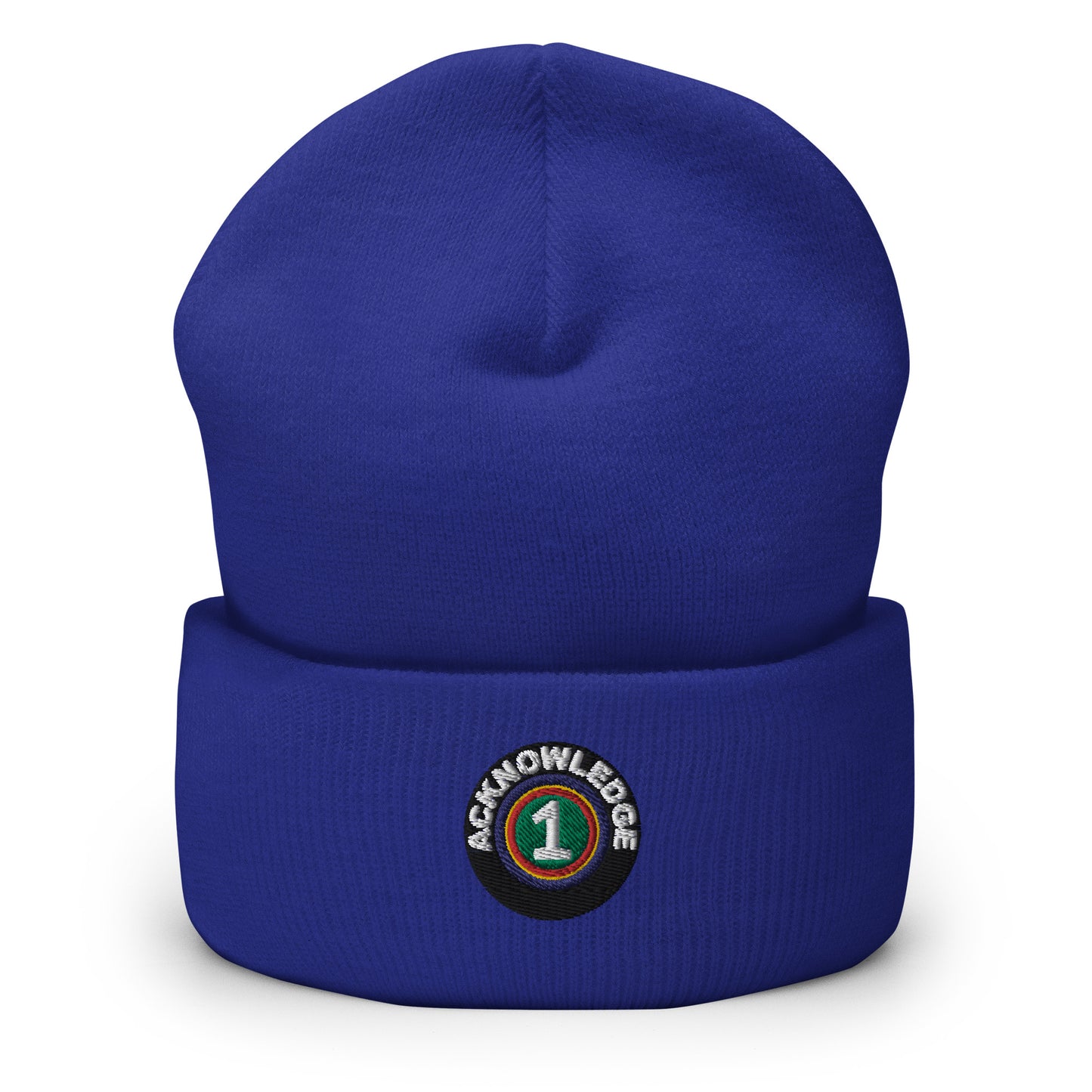 Acknowledge Embroidery One Cuffed Beanie