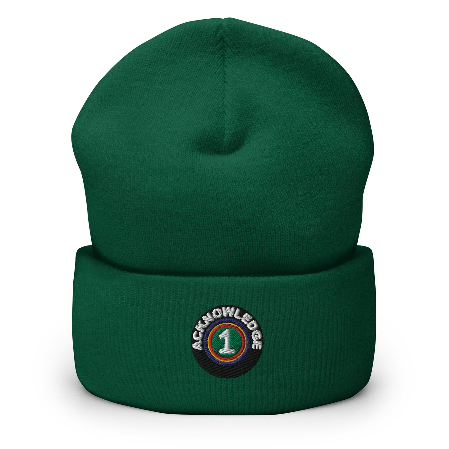 Acknowledge Embroidery One Cuffed Beanie
