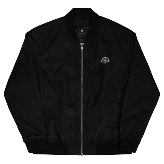 Acknowledge One Embroidery Premium recycled bomber jacket