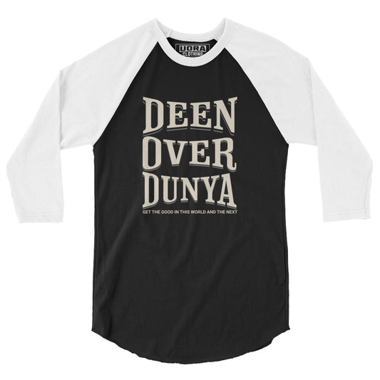 Deen Over Dunya 3/4 sleeve raglan shirt