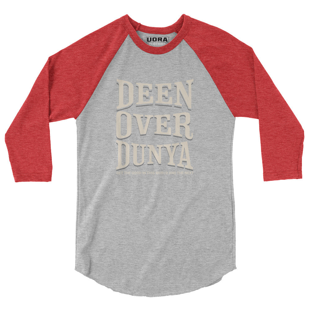 Deen Over Dunya 3/4 sleeve raglan shirt