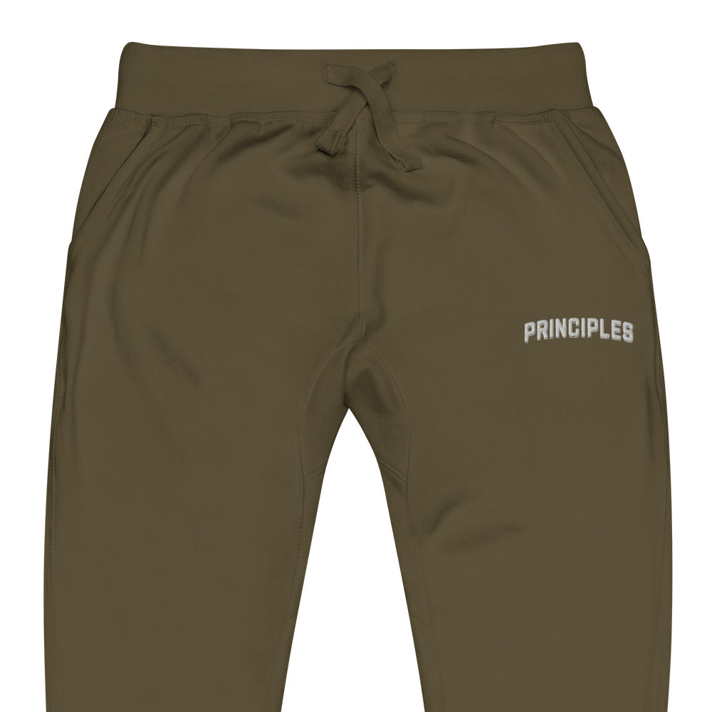 Principles Embroidery Unisex fleece sweatpants