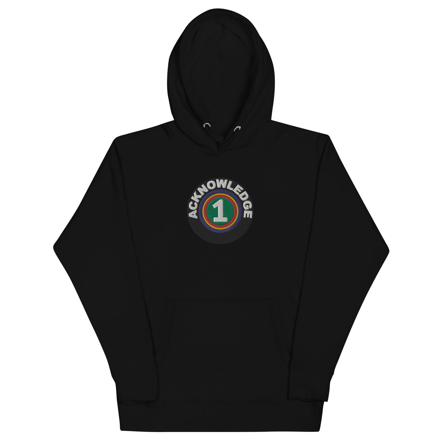 Acknowledge One Embroidery Unisex Hoodie