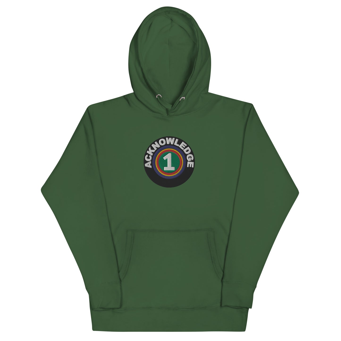 Acknowledge One Embroidery Unisex Hoodie
