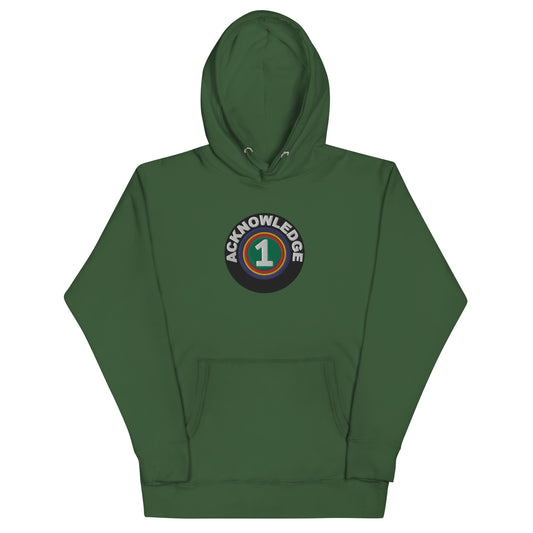 Acknowledge One Embroidery Unisex Hoodie