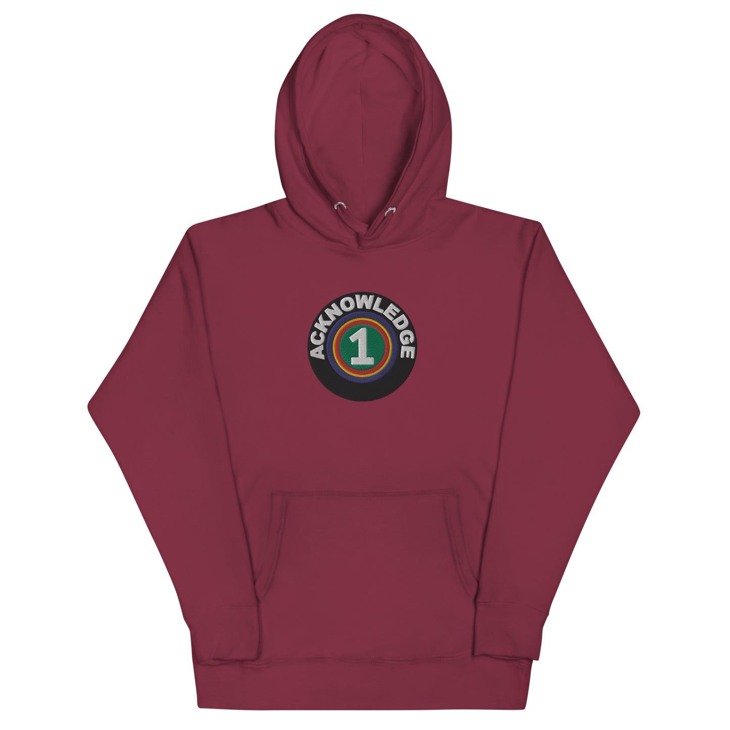Acknowledge One Embroidery Unisex Hoodie