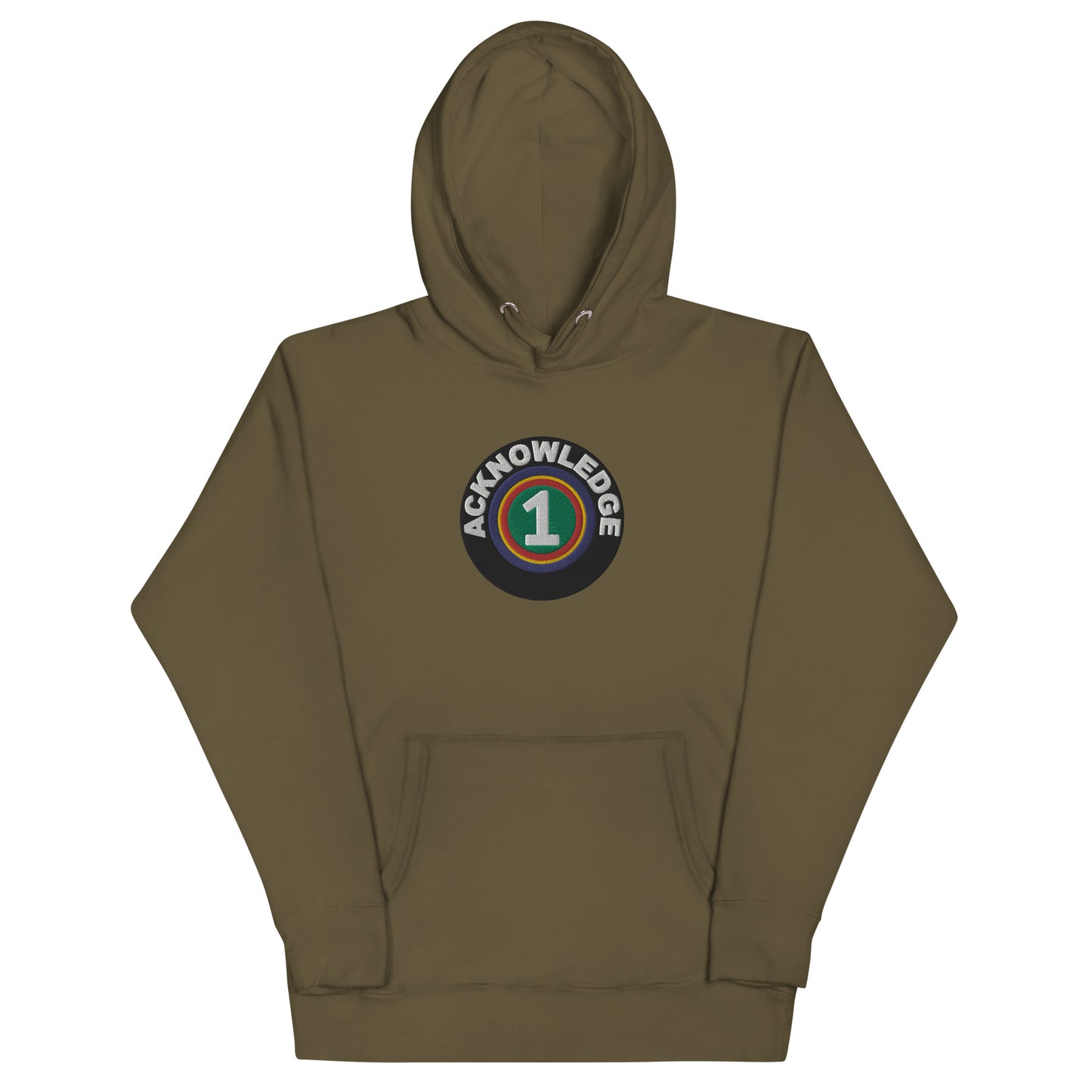 Acknowledge One Embroidery Unisex Hoodie