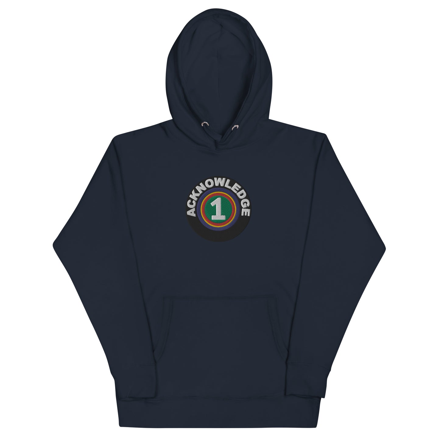 Acknowledge One Embroidery Unisex Hoodie