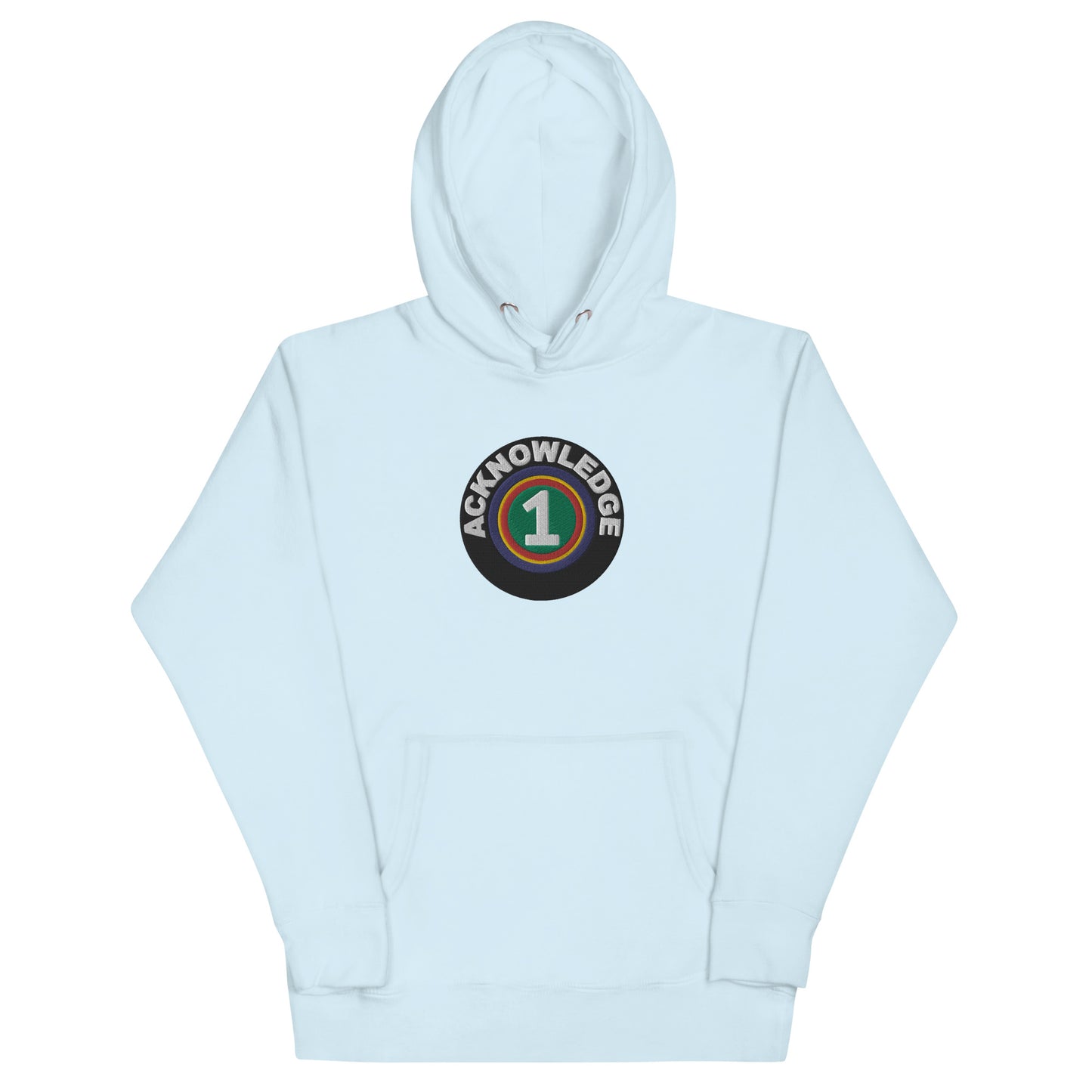 Acknowledge One Embroidery Unisex Hoodie