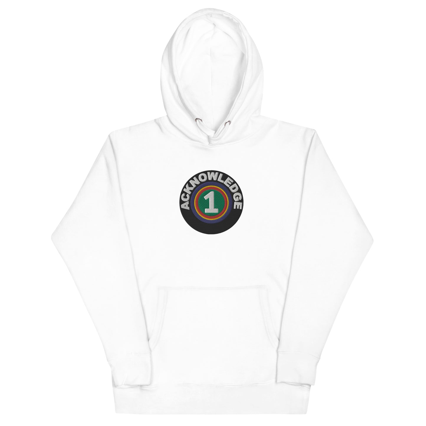 Acknowledge One Embroidery Unisex Hoodie
