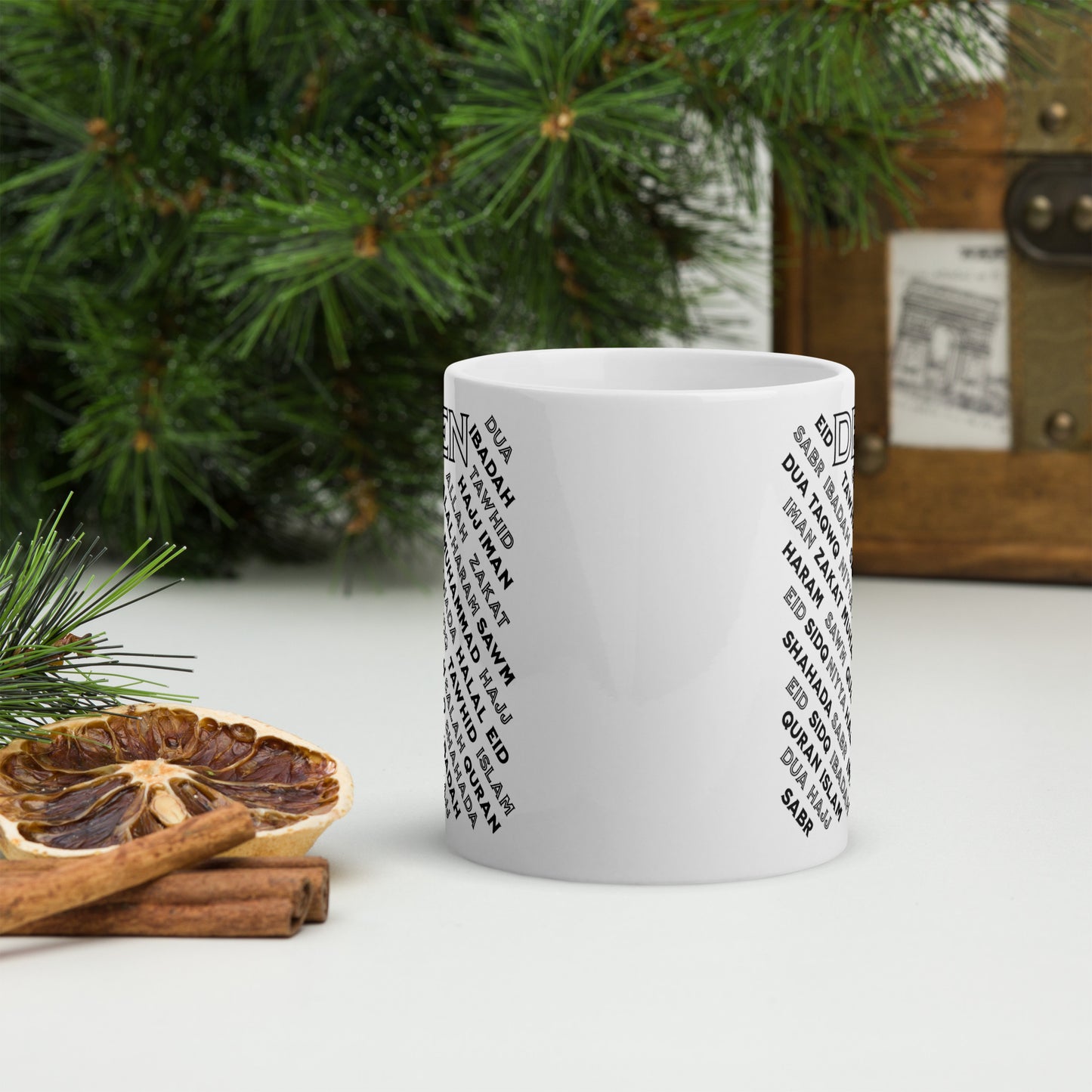 Deen White glossy mug
