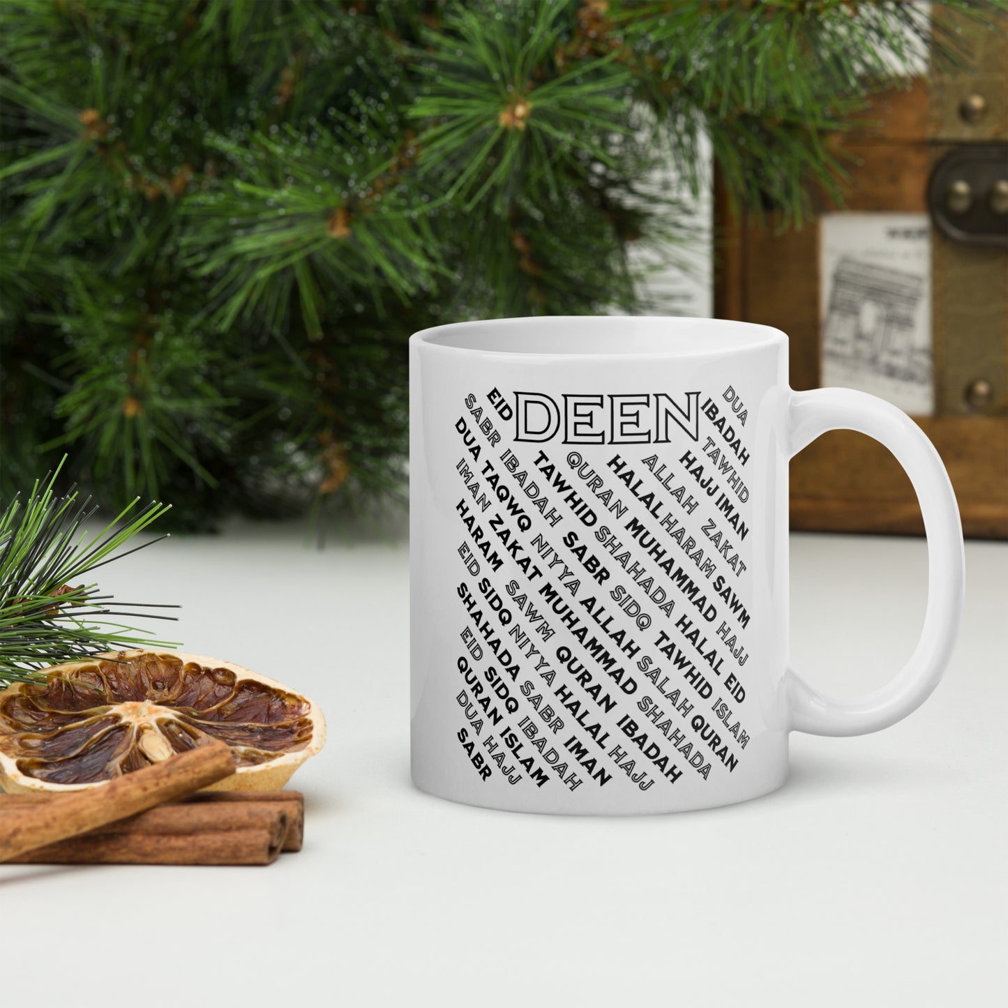 Deen White glossy mug