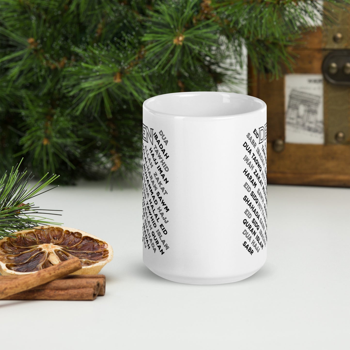 Deen White glossy mug
