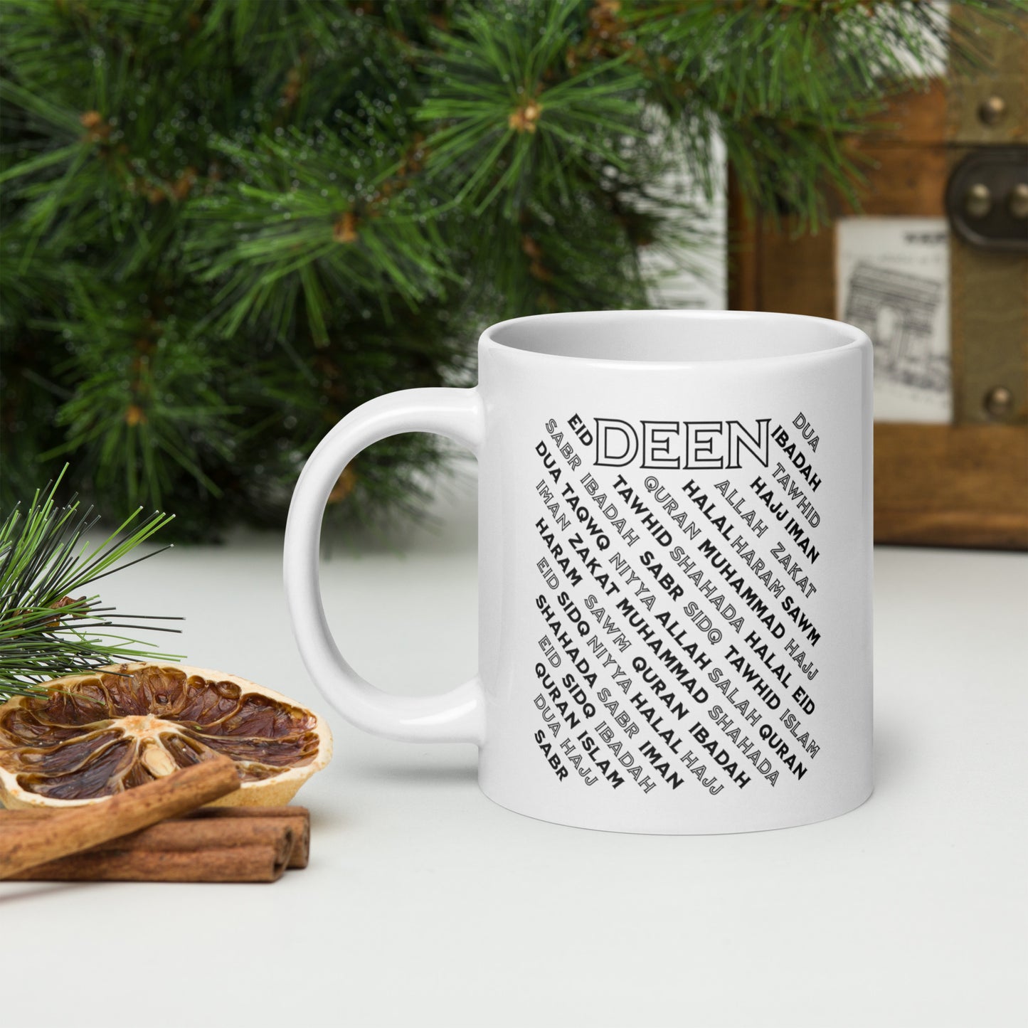 Deen White glossy mug