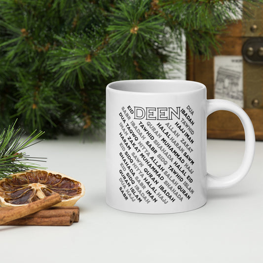 Deen White glossy mug